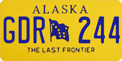 AK license plate GDR244