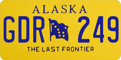 AK license plate GDR249