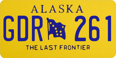 AK license plate GDR261