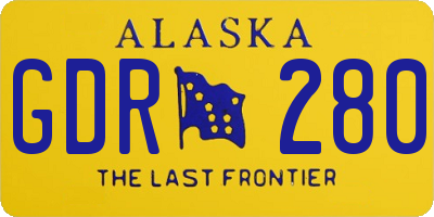 AK license plate GDR280