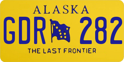 AK license plate GDR282