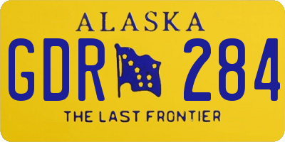 AK license plate GDR284