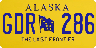 AK license plate GDR286