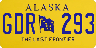AK license plate GDR293