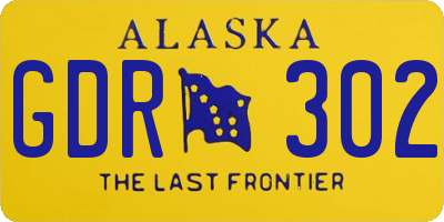 AK license plate GDR302