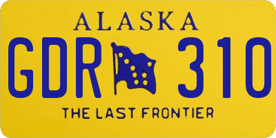 AK license plate GDR310