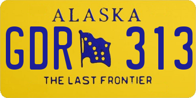 AK license plate GDR313