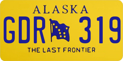 AK license plate GDR319