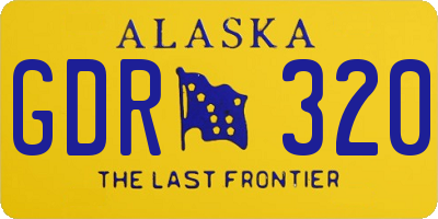 AK license plate GDR320