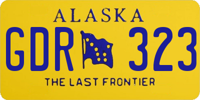 AK license plate GDR323