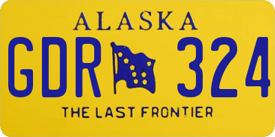 AK license plate GDR324