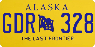 AK license plate GDR328