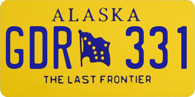 AK license plate GDR331