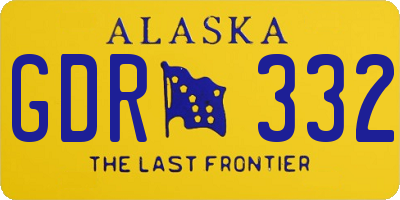 AK license plate GDR332