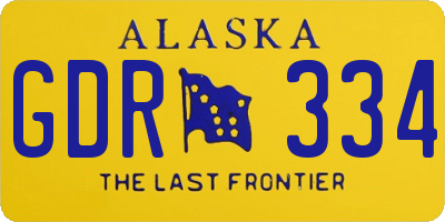 AK license plate GDR334