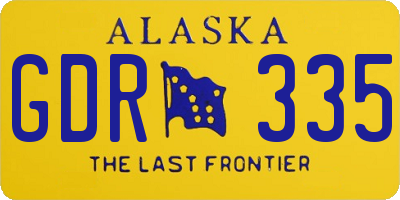 AK license plate GDR335