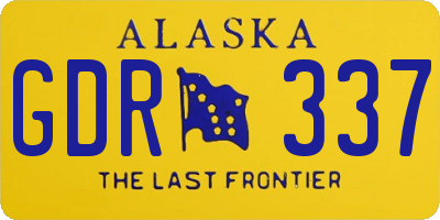 AK license plate GDR337