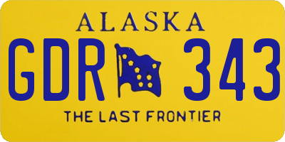 AK license plate GDR343