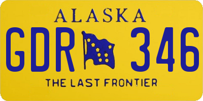 AK license plate GDR346