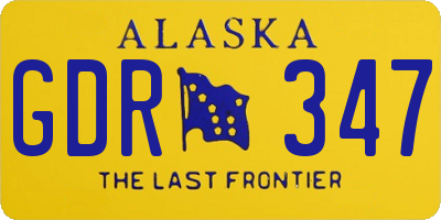 AK license plate GDR347