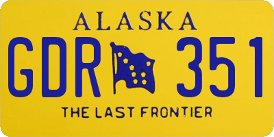 AK license plate GDR351