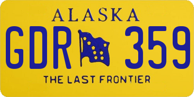 AK license plate GDR359