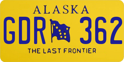 AK license plate GDR362