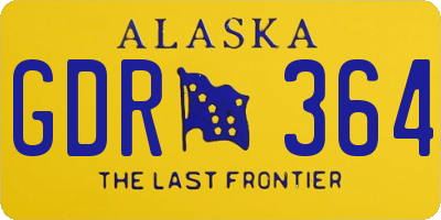 AK license plate GDR364