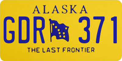 AK license plate GDR371