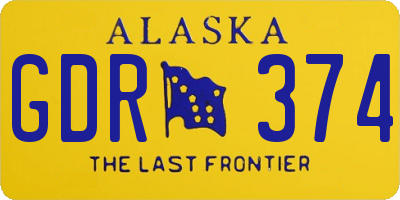 AK license plate GDR374
