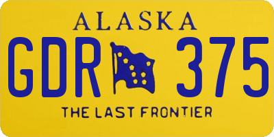 AK license plate GDR375