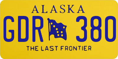 AK license plate GDR380