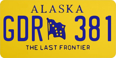 AK license plate GDR381