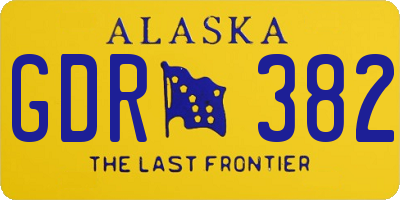 AK license plate GDR382