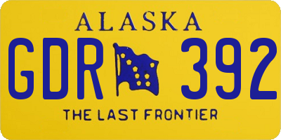 AK license plate GDR392