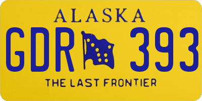 AK license plate GDR393