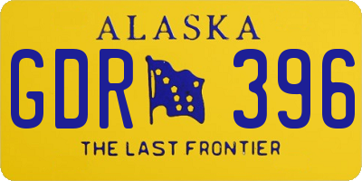 AK license plate GDR396