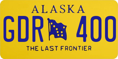 AK license plate GDR400