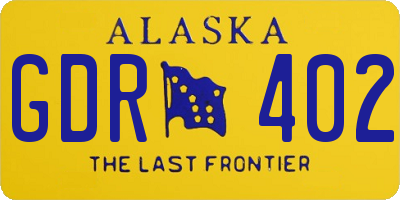 AK license plate GDR402