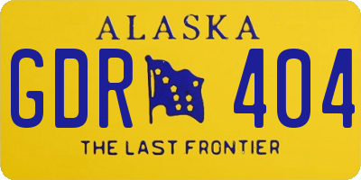 AK license plate GDR404