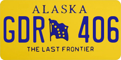 AK license plate GDR406