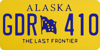 AK license plate GDR410