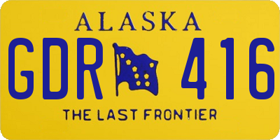 AK license plate GDR416