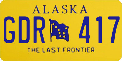 AK license plate GDR417