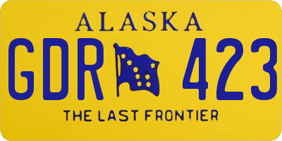 AK license plate GDR423