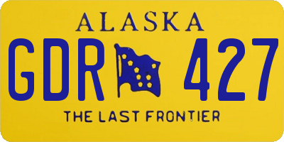 AK license plate GDR427