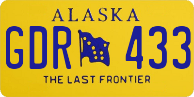 AK license plate GDR433