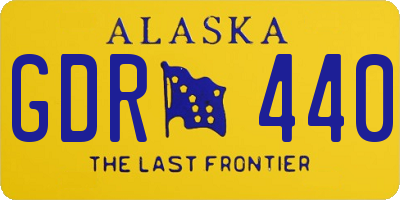 AK license plate GDR440