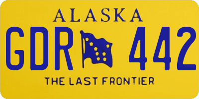 AK license plate GDR442