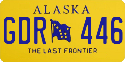 AK license plate GDR446